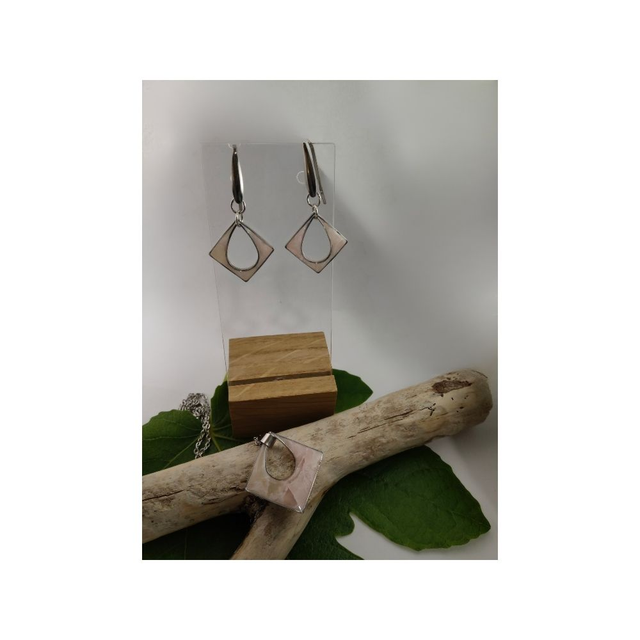 Collection faux quartz rose losange 