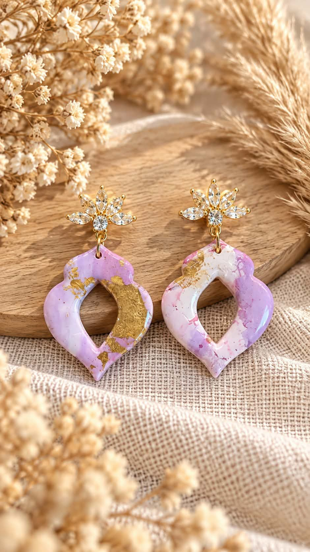 Boucles d’oreilles "Douceur de Lilas"