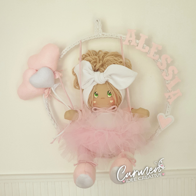 Fiocco nascita bambolina fru fru
