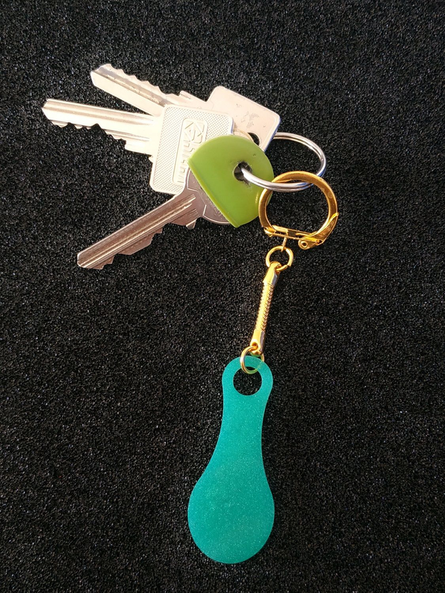 Porte-clés jeton de caddie vert clair