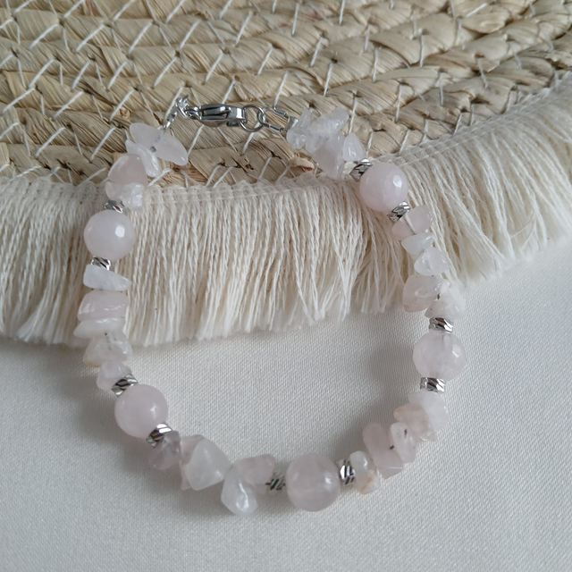 Dames armband Rozenkwarts (1.361)