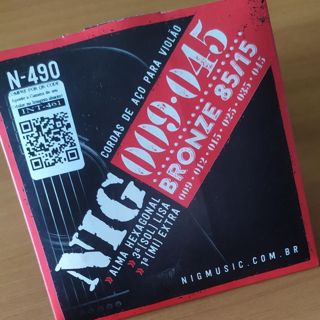Encordoamento Violão 009 Aço Bronze Nig Strings 