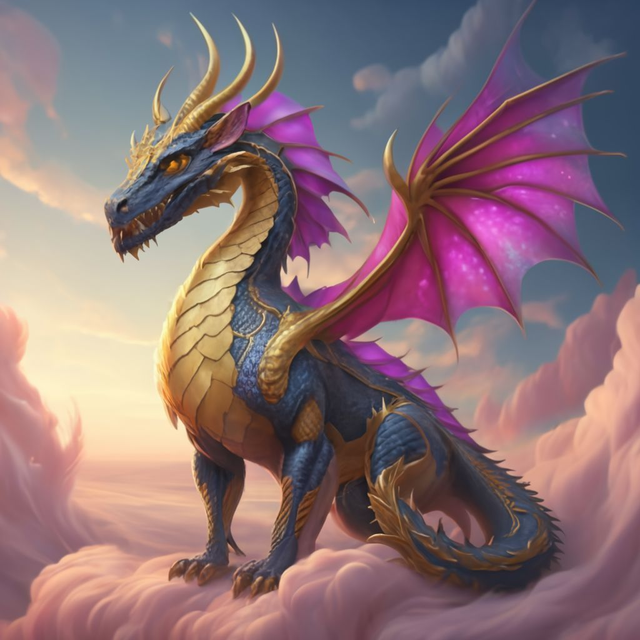 Purple &amp; Gold Dragon T-Shirt