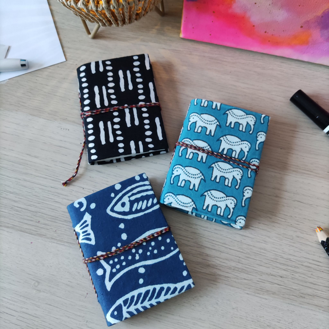 Mini carnet en coton