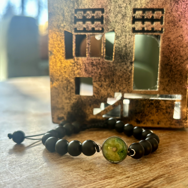 Ă personnaliser đ« Bracelet perles graine de moutarde homme