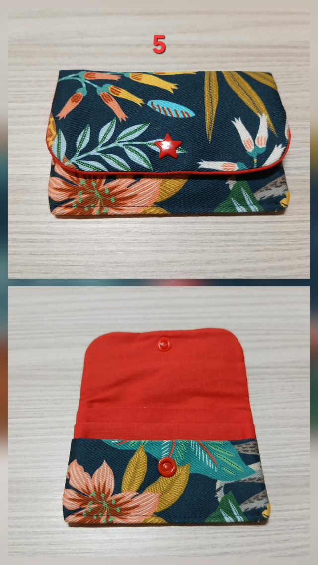 Porte-cartes anti-ondes végétal bleu