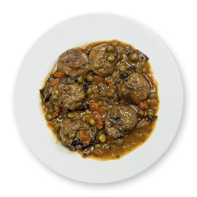 Albóndigas de ternera a la jardinera