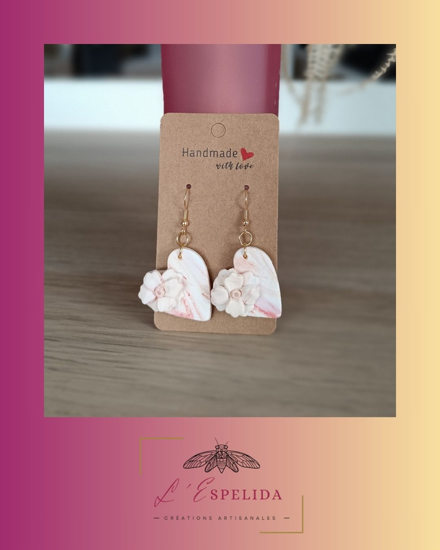 Maxi coeur avec fleurs rose pâle