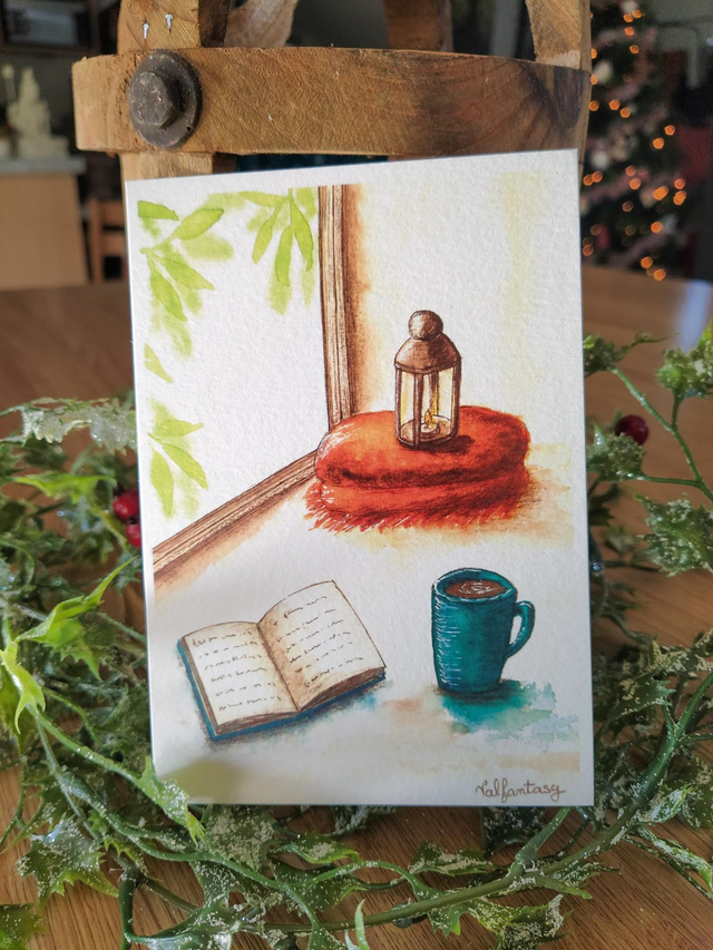 Carte "Livre cosy", 10 x 15 cm