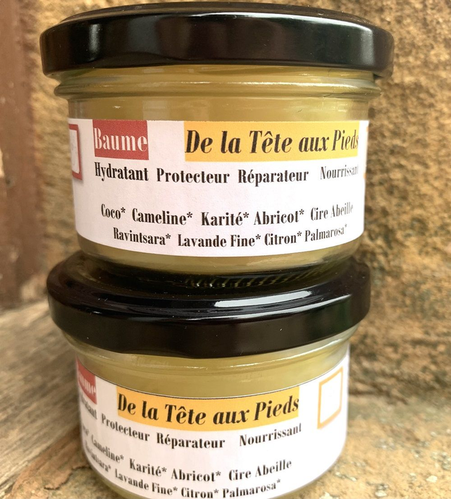 Baume de la Tête aux Pieds avec Huiles essentielles - Protecteur et réparateur, hydratant et purifiant, nourrissant / 100 ml