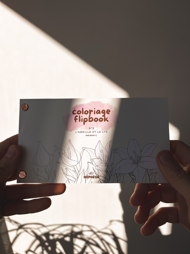 Coloriage Flipbook fait à la main- L'abeille et le Lys