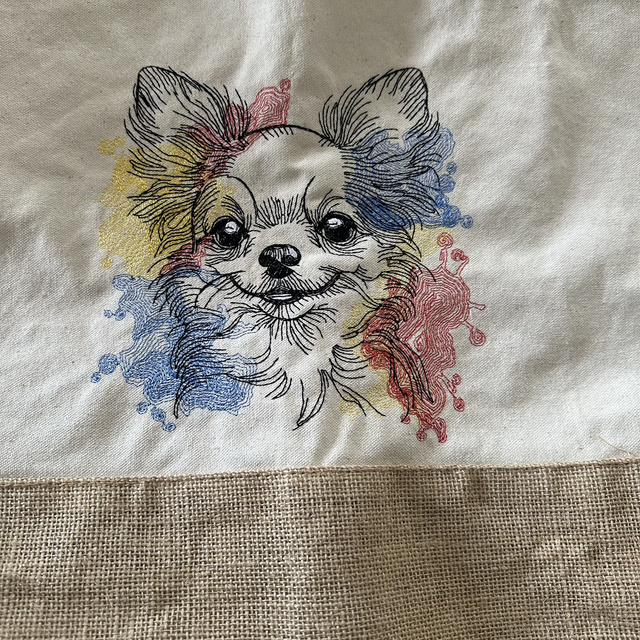 Chihuahua Colourful - Large Shopping Bag  