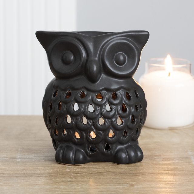 Black Owl Tealight wax warmer 