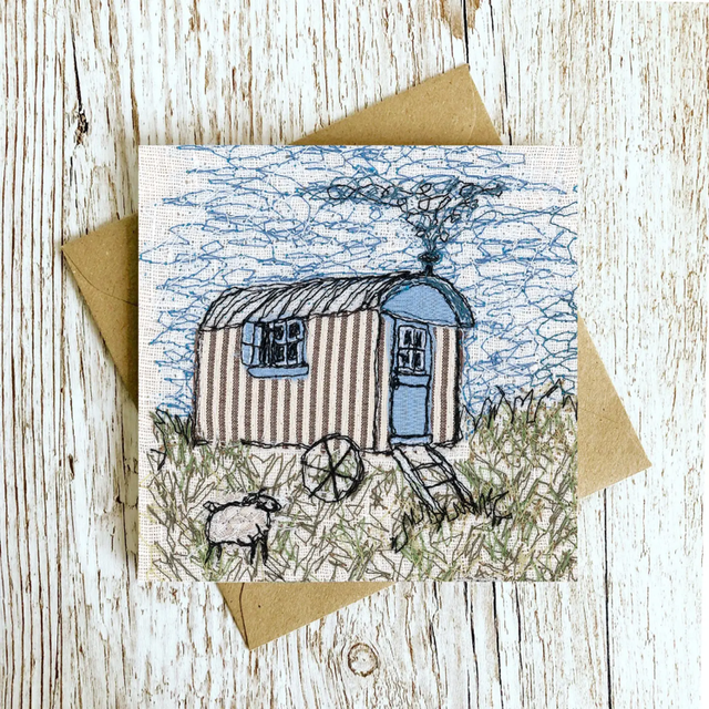 The Shepherd's Hut Embroidery Art Card