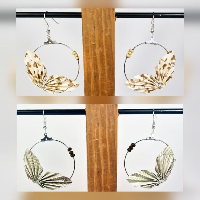 Boucles d'oreilles créoles Leaf