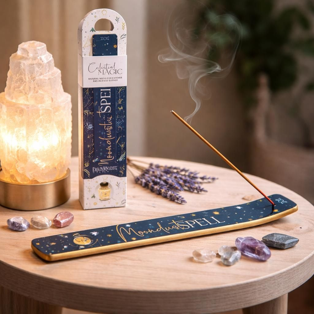 "Poussières de lunes enchantées" - Porte-encens tige - Bois