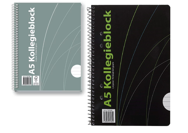 Kollegieblock A5 Linjerat 