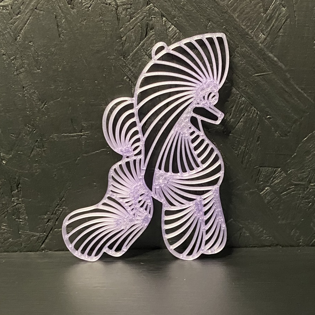 3D - Poodle Puppy Translucent Violet