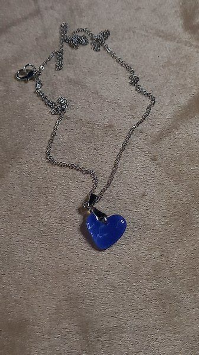 Collier &quot;cœur saphir&quot;