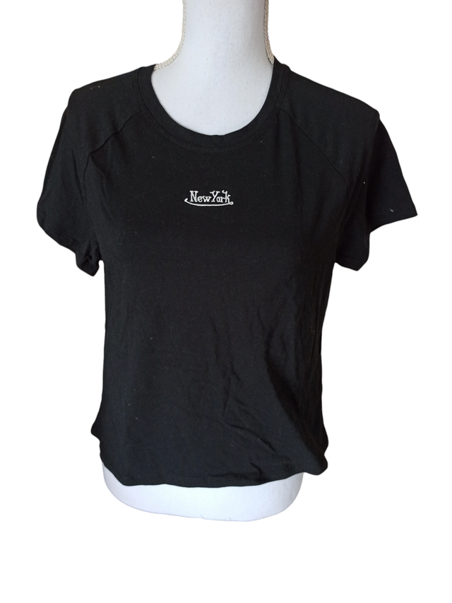 Tee-shirt manches courtes noir S (Ardene)