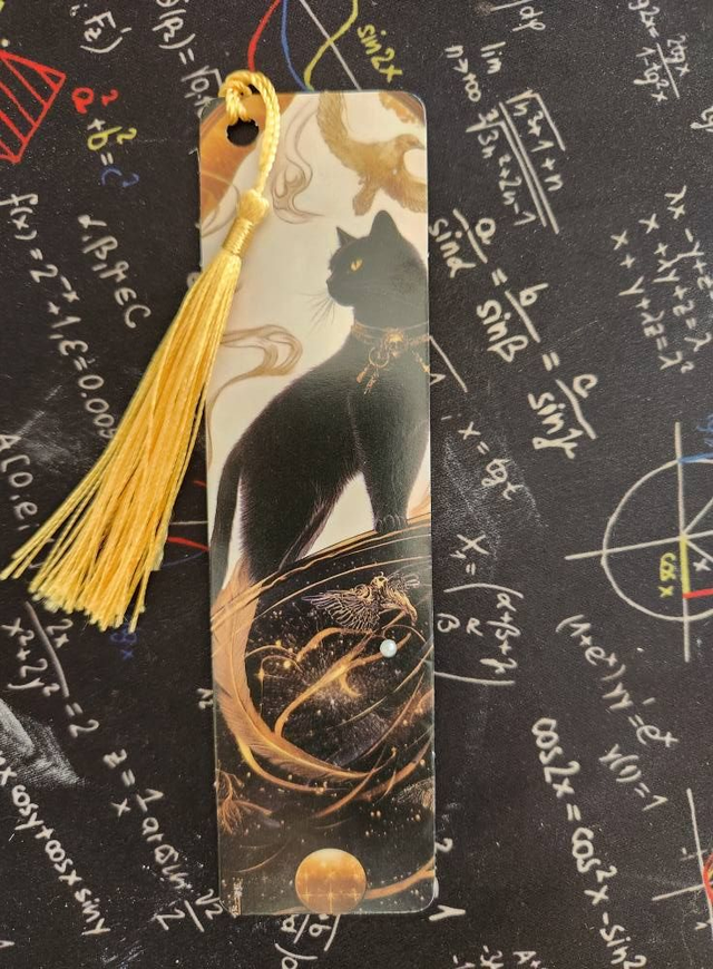 Marque-page 10 &quot;chat roi &quot; 