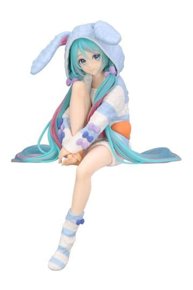 Hatsune Miku: Miku (Rabbit Ear Hood Pajama Blue Colour Ver.) Noodle Stopper Figure 
