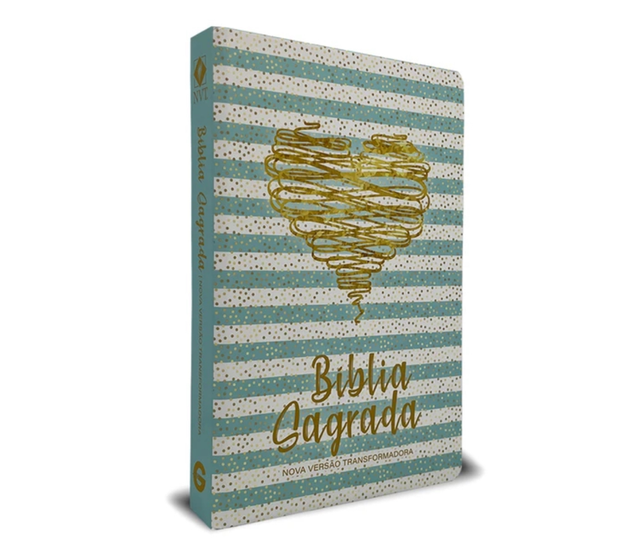 Bíblia NVT - Capa semi luxo coração brilhante