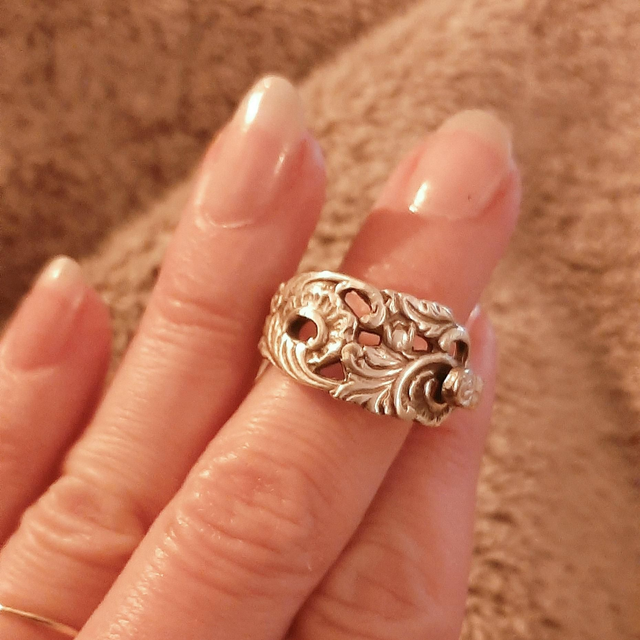 Bague plaquée argent T57