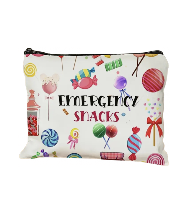 Aufbewahrungstasche mit Reißverschluss in "Emergency Snacks" Design Nr. 5
