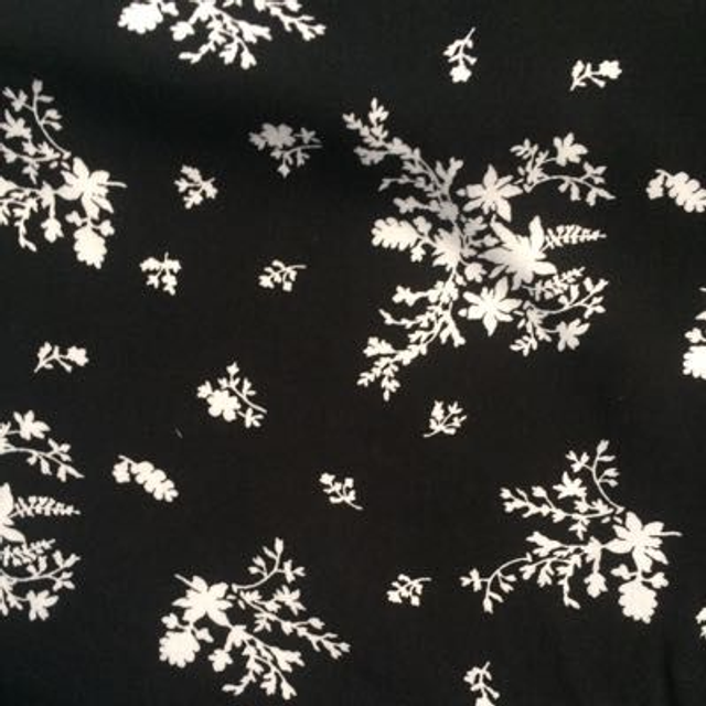 White Flowers On Black 