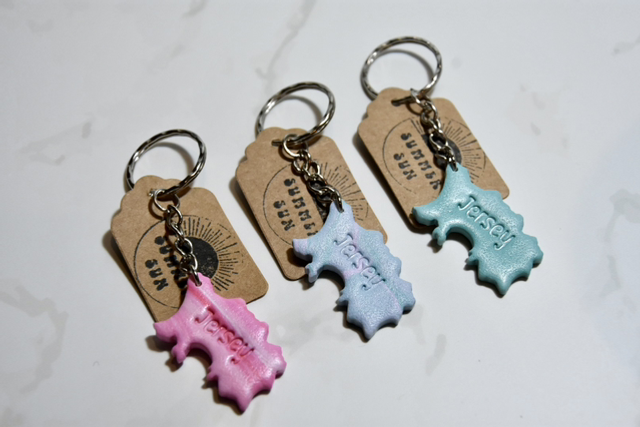 Handmade Clay Jersey Keyrings