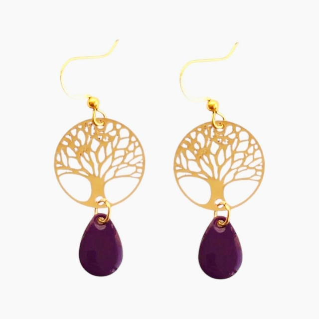 Boucles d'oreilles dorées MARAM