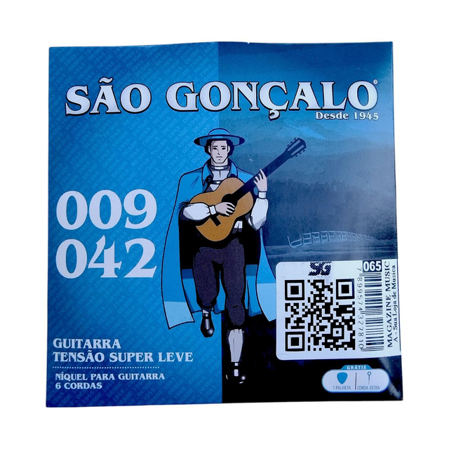 065 - Encordoamento Cordas de Guitarra 009 São Gonçalo IZ 11026 Cód 065
