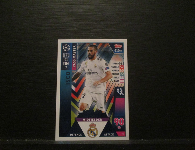 ISCO - UEFA Champions League Match Attax 2018/19 Original Trading Card #47