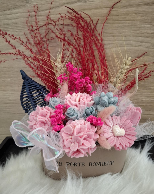 🌸 Composition florale parfumée mimosa lotus