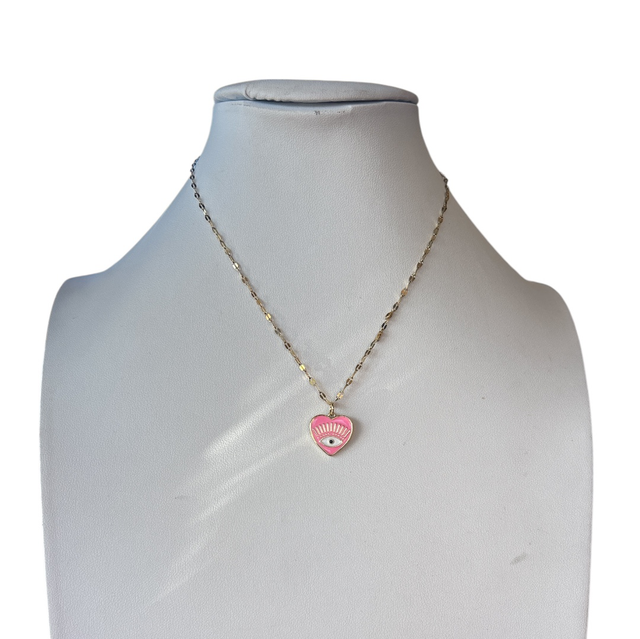 Collan cuore/occhio pink 25TF-30