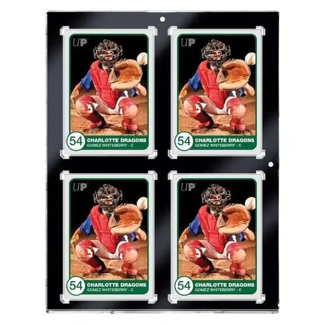 Ultra Pro UP - 35PT 4-Card Black Border UV ONE-TOUCH Magnetic Holder
