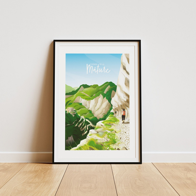 Affiche Chemin de la Mâture, GR10 30x40