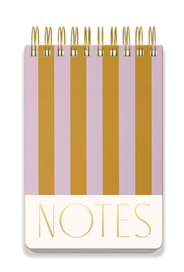 Designworks Ink Large Chunky Notepad - Lilac + Ochre Stripes