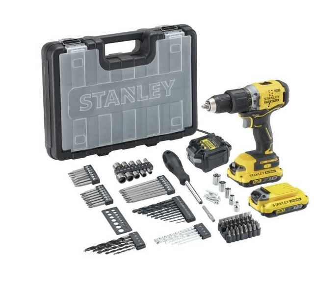 KIT V20 TALADRO PERCUTOR + SET 100 ACC