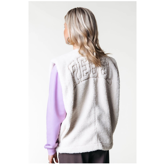 Yoni Rebel Teddy Gilet Off White