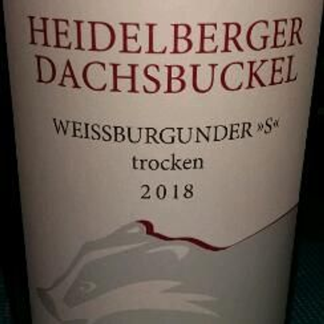 2018 Weißburgunder "S" Heidelberger Dachsbucke tr