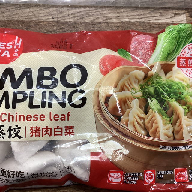 Fresh Asia Jumbo Dumpling Pork &amp; Chinese Leaf 600g
