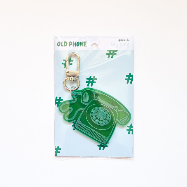 Antique telephone keyring