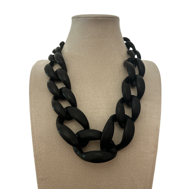 Collana catena nera