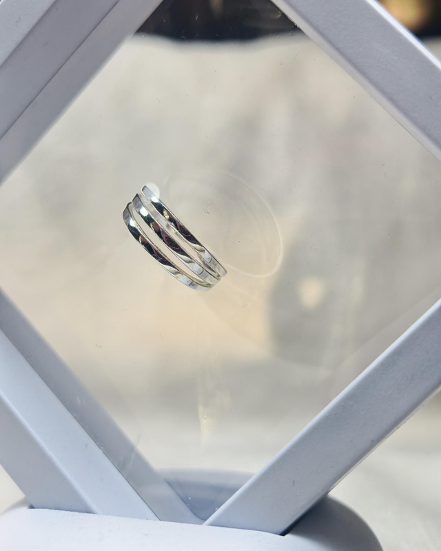 Teenring stainless steel zilverkleur