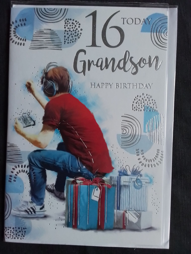 16th Birthday Grandson Card