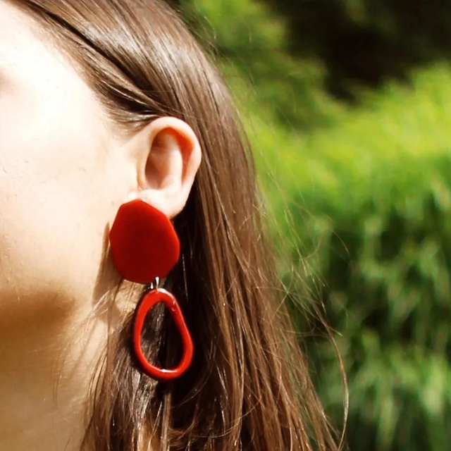 Boucles d&#039;oreilles LIBERTY en ivoire végétal 