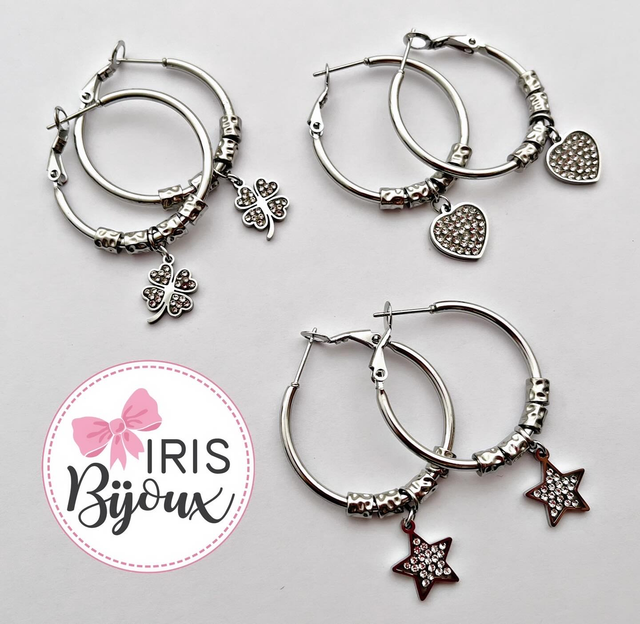 Orecchini cerchi pepite 