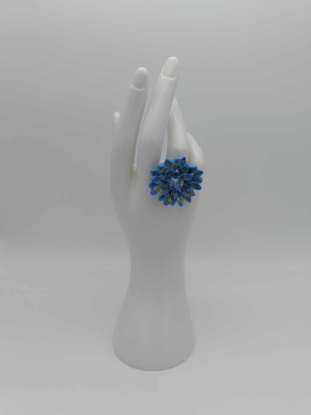 Bague en porcelaine froide Dahlia 